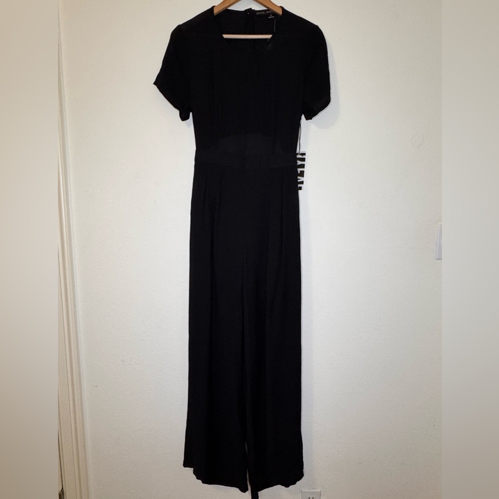NEW HYFVE Black Jumpsuit Button Back Open Back Waist